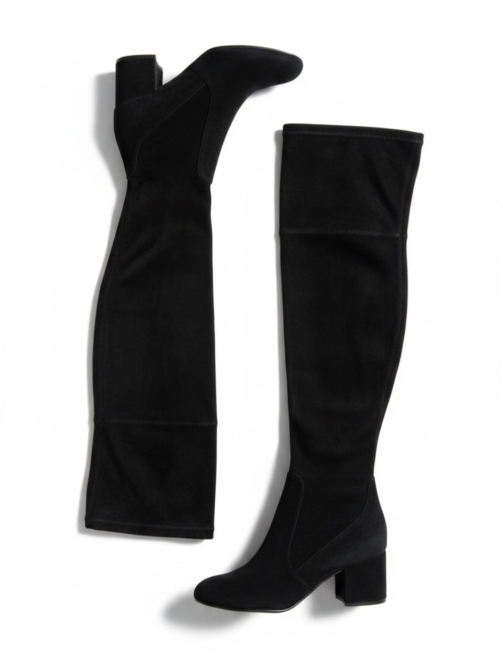 Sam Edelman Black Suede Over the Knee Block Heel Tall Boots Size 8.5